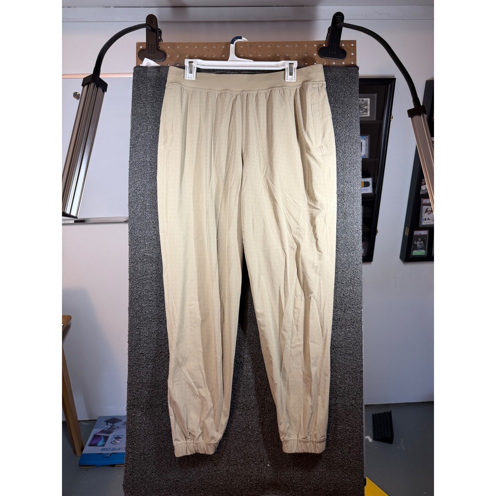 Lululemon Joggers Womens 12 Tan Perforated Activewear Pants LW5HAD5